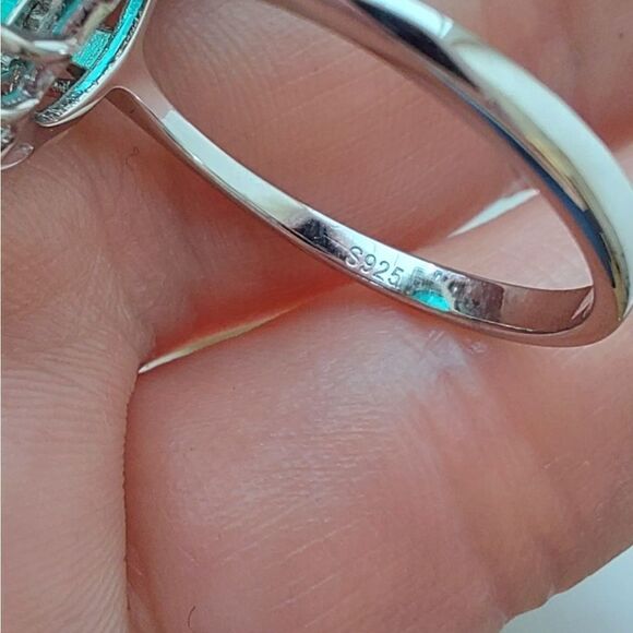 925 Silver Paraiba Tourmaline Ring - Picture 11 of 11